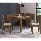 Conjunto Completo Canto Alemão, Mesa E 2 Cadeiras Mdf - Ameix