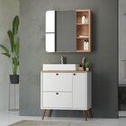 Conjunto Completo De Banheiro Mdf Com Armário E Gabinete Com