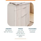 Conjunto Completo Para Banheiro Slim Kit Ripy 60cm Branco