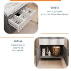 Conjunto Completo Para Banheiro Slim Kit Ripy 60cm Cinza