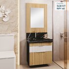 Conjunto Completo Para Banheiro Slim Kit Ripy 60cm Preto