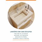 Conjunto Completo Para Banheiro Slim Kit Ripy 60cm Wood