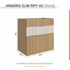 Conjunto Completo Para Banheiro Slim Kit Ripy 60cm Wood