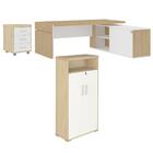 Conjunto Completo Para Escritório Amadora Carvalho Branco