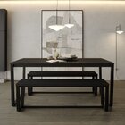 Conjunto Concept Mesa 160x90cm 2 Bancos 2 Lugares 120cm Cabec