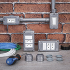 Conjunto Condulete 1" 2 Tomadas + Interruptor Simples Tipo XPW