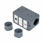 Conjunto Condulete 3/4" 1 RJ45 + 1 RJ11 PVC Wetzel
