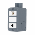 Conjunto Condulete 3/4" 1 RJ45 + 1 RJ11 PVC Wetzel