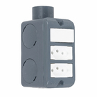 Conjunto Condulete 3/4" 2 Tomadas 10A 1 Interruptor PVC Wetzel