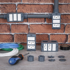 Conjunto Condulete 3/4" 2 Tomadas 10A 1 Interruptor PVC Wetzel