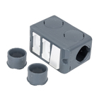 Conjunto Condulete 3/4" 2 Tomadas 10A 1 Interruptor PVC Wetzel