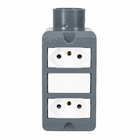 Conjunto Condulete 3/4" 2 Tomadas 10A PVC Wetzel