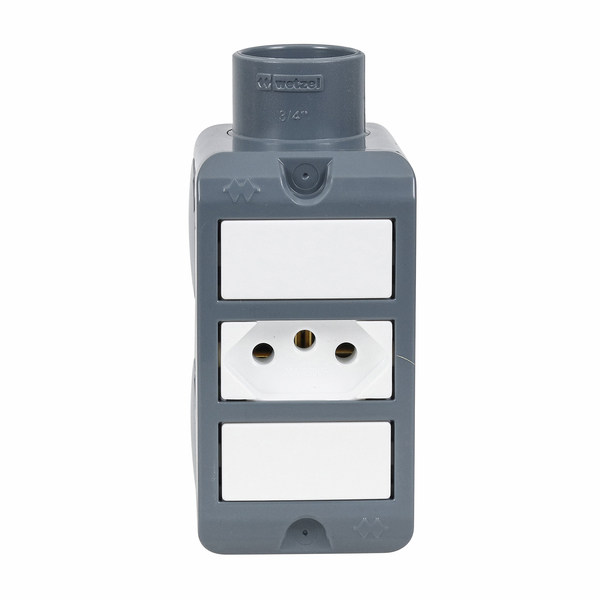 Conjunto Condulete 3/4" Tomada 20A PVC Wetzel