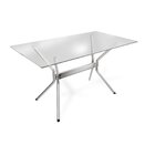 Conjunto Conjunto De Sala De Jantar Mesa Tampo Vidro Retangul