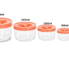 Conjunto Conservadora Retangular E Potes Tampa Com Rosca 7 Pe