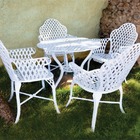 Conjunto Copacabana Mesa Design Cadeira Com Braços - Branco