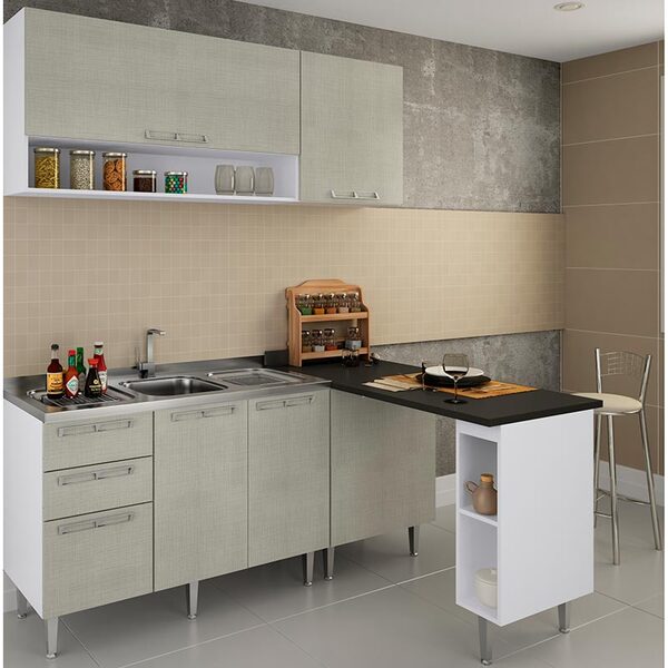 Conjunto Cozinha 09 Mia Coccina - Art In Móveis - Nude