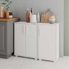 Conjunto Cozinha Balcão 2 Portas 2 Prateleiras E Balcão 1 Por