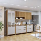 Conjunto Cozinha Completa Armário Paneleiro 4 Portas Com Vidr