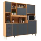 Conjunto Cozinha Fernanda 10 Portas 3 Gavetas E Nicho Para Fo