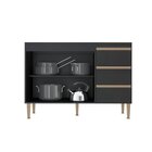 Conjunto Cozinha Modulada 2 Peças Sabrina Preto