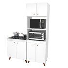 Conjunto Cozinha Modular Balcão Cooktop Torre Quente Branco