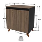 Conjunto Cozinha Modular Balcão Cooktop Torre Quente Nogal /