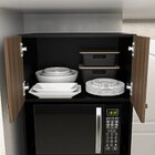 Conjunto Cozinha Modular Balcão Cooktop Torre Quente Nogal /
