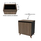 Conjunto Cozinha Modular Balcão Cooktop Torre Quente Nogal /