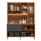 Conjunto Cozinha Sabrina 5 Portas 2 Gavetas  Angelin/grafite