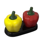 Conjunto Criativo De Saleiro E Pimenteiro Em Cerâmica P- Cozi