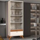 Conjunto Cristaleira 1 Gaveta 4 Prateleiras Madrid E Buffet P