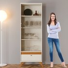 Conjunto Cristaleira 1 Gaveta 4 Prateleiras Madrid E Buffet P