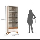 Conjunto Cristaleira 1 Gaveta 4 Prateleiras Madrid E Buffet P