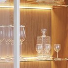 Conjunto Cristaleira 2 Portas De Vidro Guanabara Com Led E Bu