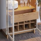 Conjunto Cristaleira 2 Portas De Vidro Guanabara Com Led E Bu