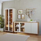 Conjunto Cristaleira 2 Portas De Vidro Guanabara Com Led E Bu