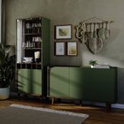 Conjunto Cristaleira 2 Portas De Vidro Jurerê E Buffet Para S