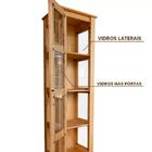 Conjunto Cristaleira Alta E Balcão Rústico Mel D120vl D161vl