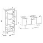 Conjunto Cristaleira Bar Adega E Buffet Aparador Balcão Albân