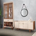 Conjunto Cristaleira Bar Adega E Buffet Aparador Balcão Albân