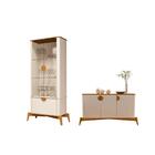 Conjunto Cristaleira E Buffet Alamo Off White Nature