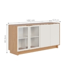 Conjunto Cristaleira E Buffet Multi Off White Freijo