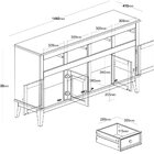 Conjunto Cristaleira Luis Xv Alta Com Balcão 4 P E 4 G De Mad