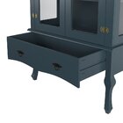 Conjunto Cristaleira Luis Xv Alta Com Balcão 4 P E 4 G De Mad