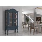 Conjunto Cristaleira Luis Xv Alta Com Balcão 4 P E 4 G De Mad