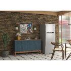 Conjunto Cristaleira Luis Xv Alta Com Balcão 4 P E 4 G De Mad