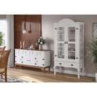 Conjunto Cristaleira Luis Xv Alta Com Balcão 4 P E 4 G De Mad