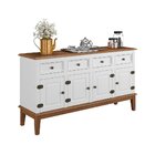 Conjunto Cristaleira Luis Xv Alta Com Balcão 4 P E 4 G De Mad