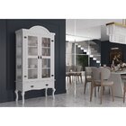 Conjunto Cristaleira Luis Xv Alta Com Balcão 4 P E 4 G De Mad